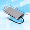 Hub USB Tipo C 11 en 1 Adaptador Multipuerto con HDMI, VGA, USB 3.0, SD/TF, LAN
