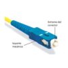 Cable de Fibra Óptica Monomodo 15m Conectores SC/APC, Alta Velocidad y Precisión para Módem y Redes FTTH