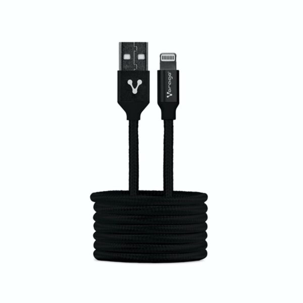 Cable USB a Lightning Vorago 1m Carga y Datos para iPhone  iPad  Color Negro