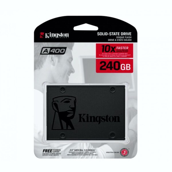 SSD Kingston A400 240GB 2.5" SATA III 500MB/s Lectura 350MB/s Escritura