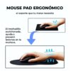 Mousepad Ergonómico Antideslizante con Descanso para Muñeca Color Negro