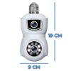 Cámara Dual de Seguridad Tipo Foco 4MP con Socket E27 – Visión Nocturna, IP66, Instalación Rápida