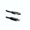 Cable USB a Lightning Vorago 1m Carga y Datos para iPhone  iPad  Color Negro