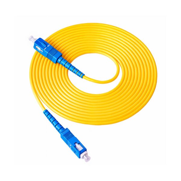 Cable de Fibra Óptica Monomodo 15m Conectores SC/APC, Alta Velocidad y Precisión para Módem y Redes FTTH