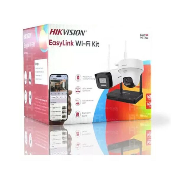 Kit de Videovigilancia IP Inalámbrico Hikvision 2MP 1 Cámara Bala + 1 Domo Audio Bidireccional WiFi H.265+