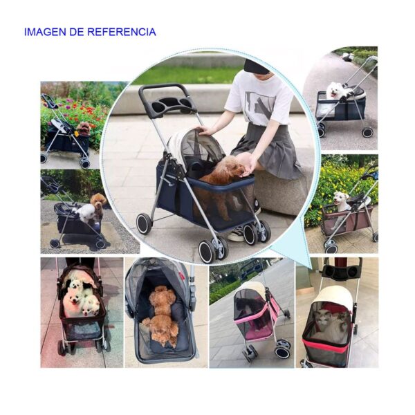 Cochecito Plegable para Mascotas Viajes Cómodos y Seguros para Perros y Gatos  Diseño Portátil y Transpirable
