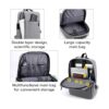 Mochila Antirrobo para Laptop con Puerto USB Multiusos Escolar y Oficina
