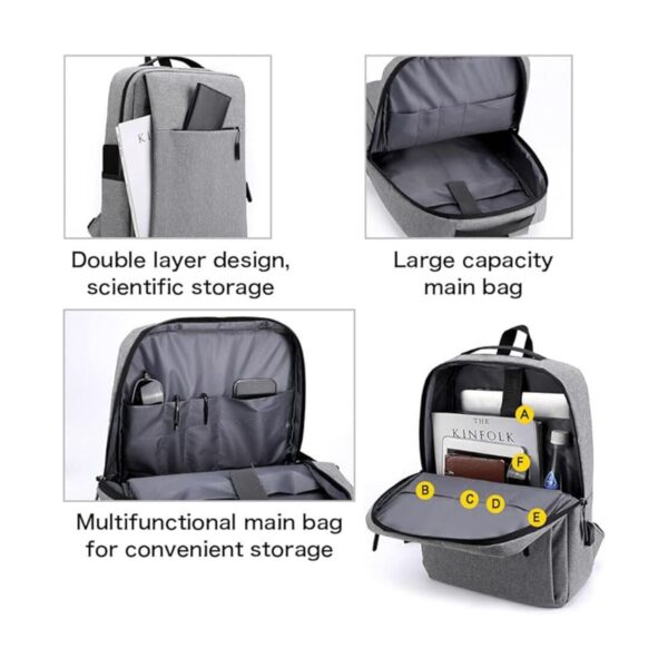 Mochila Antirrobo para Laptop con Puerto USB Multiusos Escolar y Oficina