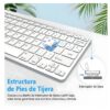 Mini Teclado Inalámbrico Bluetooth Compatible con Mac, Windows, Android y Smart TV