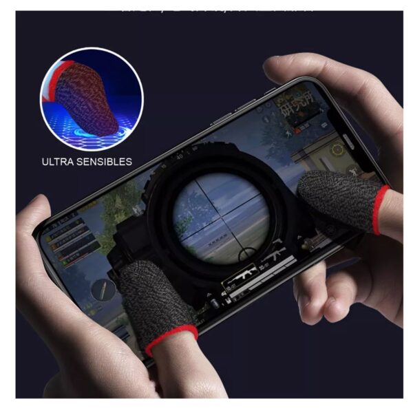 Dedales Gamer Touch Azul 4 Piezas Fundas para Dedos Antideslizantes y Transpirables Gaming Mobile