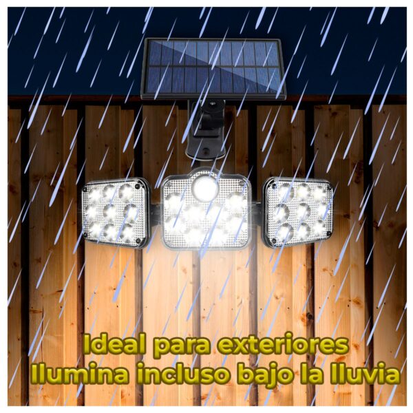 Lámpara LED Solar con Sensor de Movimiento Impermeable, Inteligente y Eficiente