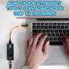 Adaptador Ethernet USB-C a Gigabit 10/100/1000 Mbps Compatible con PC, Notebook y Mac