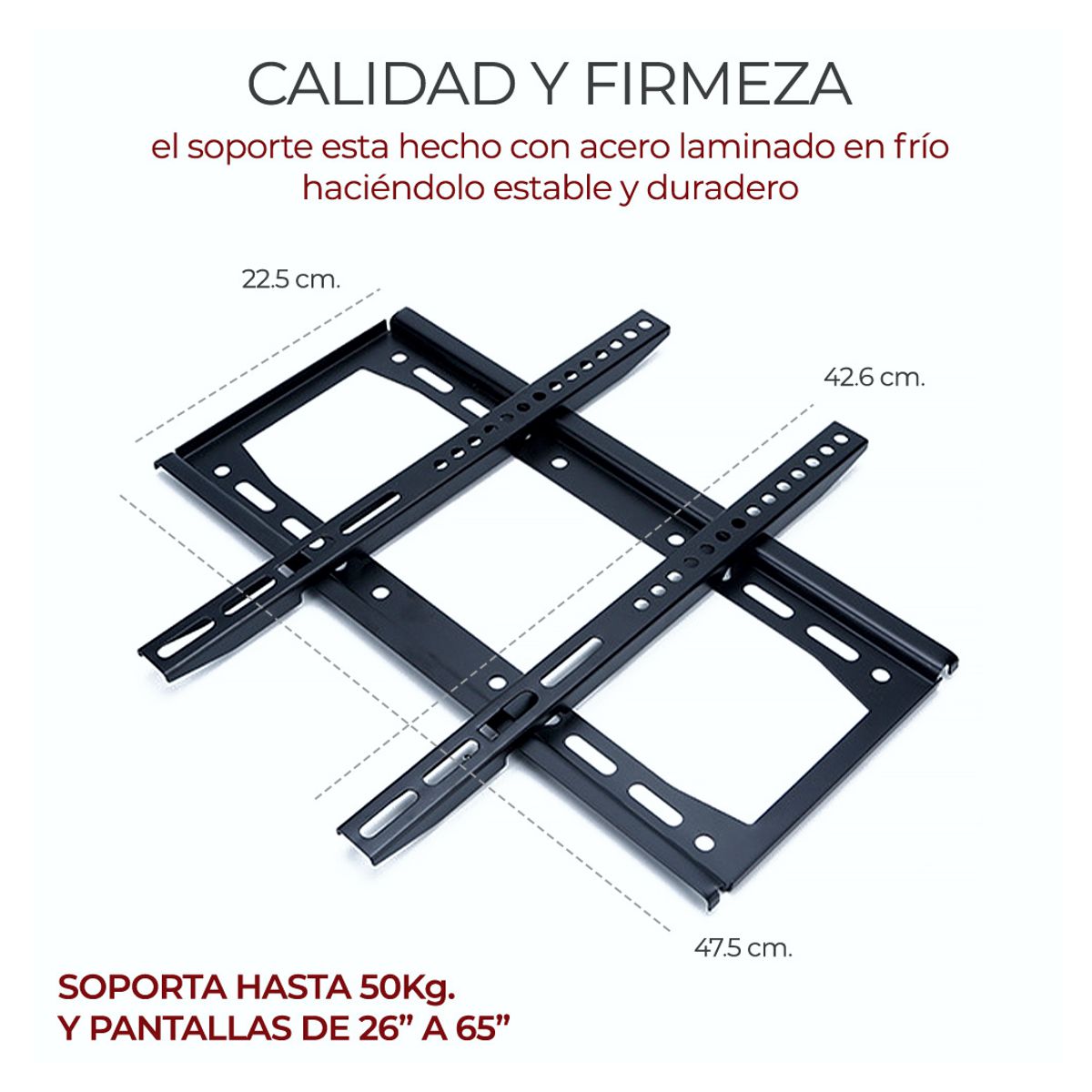 Soporte para TV/Monitor Pantalla VESA 26" a 65" Pulgadas  Ajustable, Resistente y Seguro