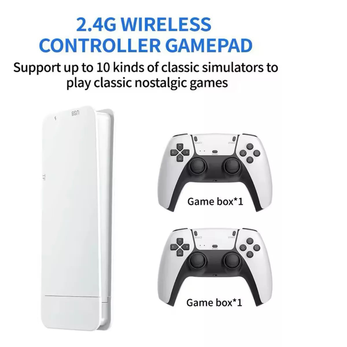 Consola Retro Game Stick M8Pro 40000 Titulos 4K HDMI Incluye 2 Controles Inalámbricos
