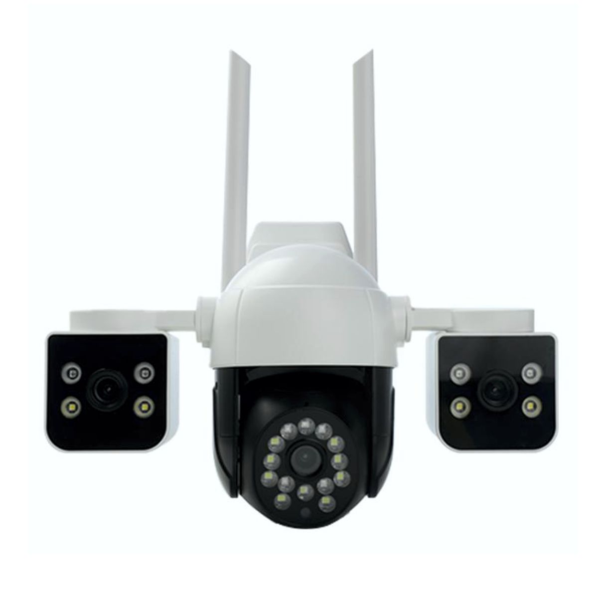 Cámara de Seguridad WiFi 2.4 GHz 360° con 3 Lentes 6MP HD Exterior Impermeable