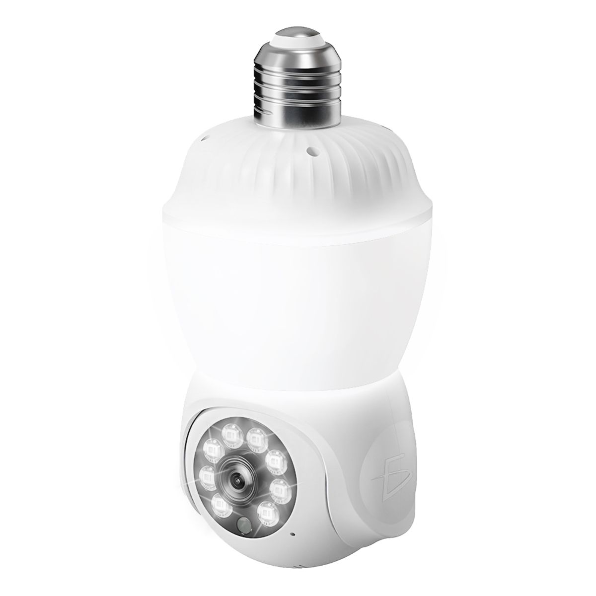 Foco LED Inteligente con Cámara WiFi 2.4GHz 1080P HD 355° PTZ Visión Nocturna y Detección de Movimiento