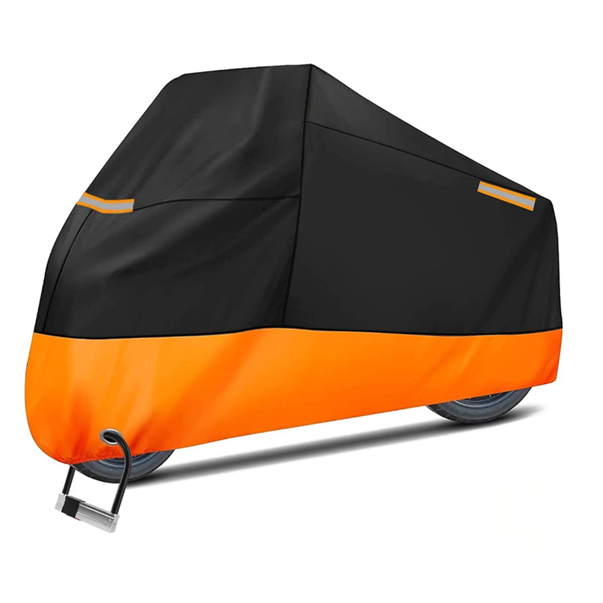 Funda Protectora Impermeable para Motos y Bicicletas Repelente UV, Talla L, Color Naranja
