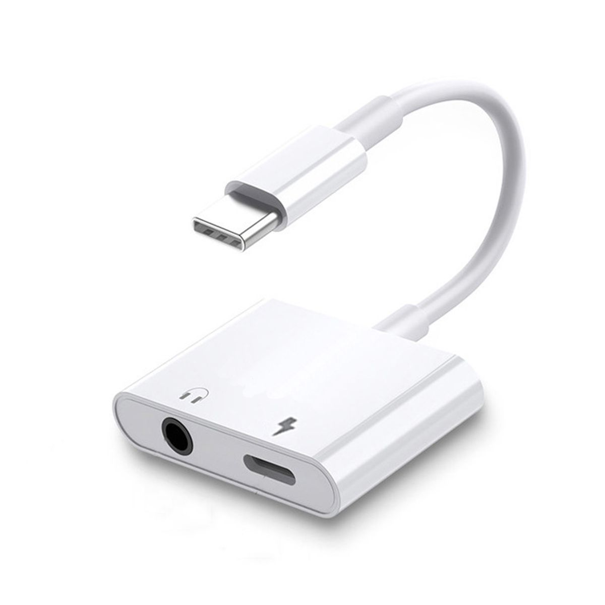 Cable Adaptador 2 en 1 Tipo C a Jack 3.5mm + Carga Simultánea  Conecta tus Audífonos y Mantén tu Smartphone Energizado