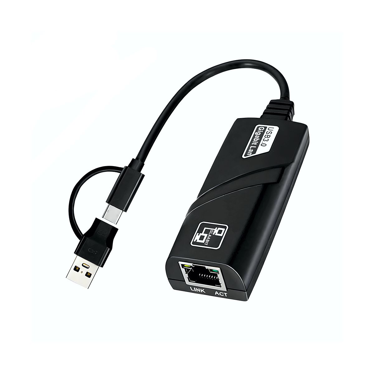 Adaptador Ethernet USB-C a Gigabit 10/100/1000 Mbps Compatible con PC, Notebook y Mac