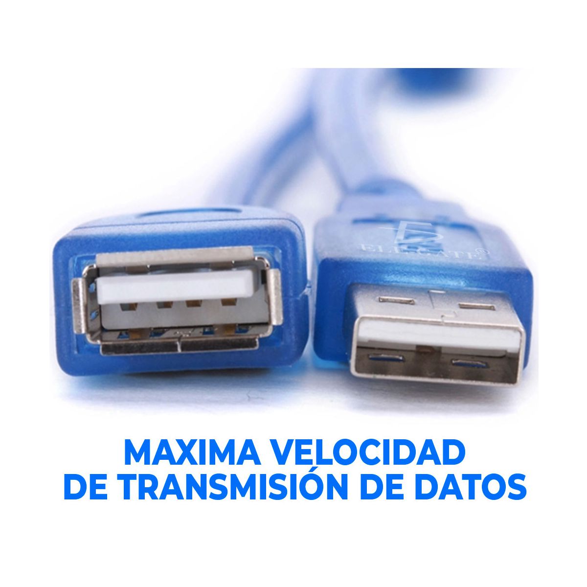 Cable de Extensión USB 2.0 Macho-Hembra de 5 Metros Conexión Estable para Datos y Periféricos