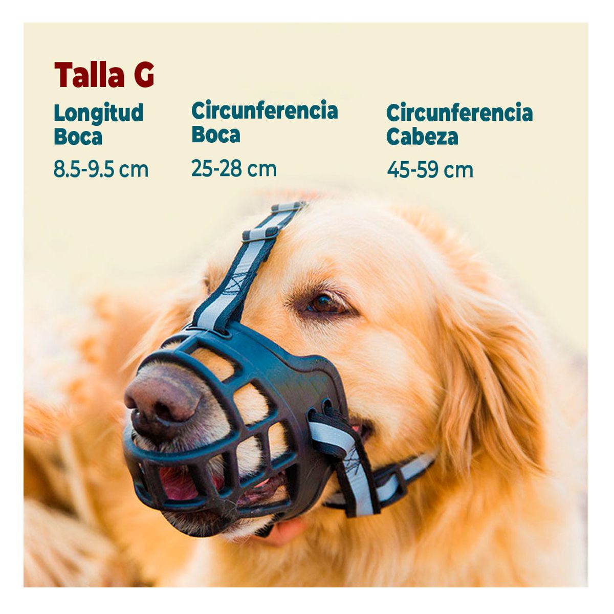 Bozal de Silicona Transpirable para Perros Grandes Control Seguro, Comodidad y Resistencia