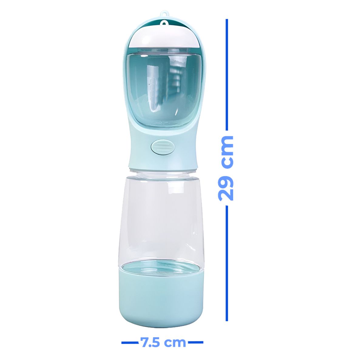 Botella Portátil 3 en 1 para Perros Agua Fresca, Plato Plegable y Porta Bolsas Ideal para Paseos y Viajes