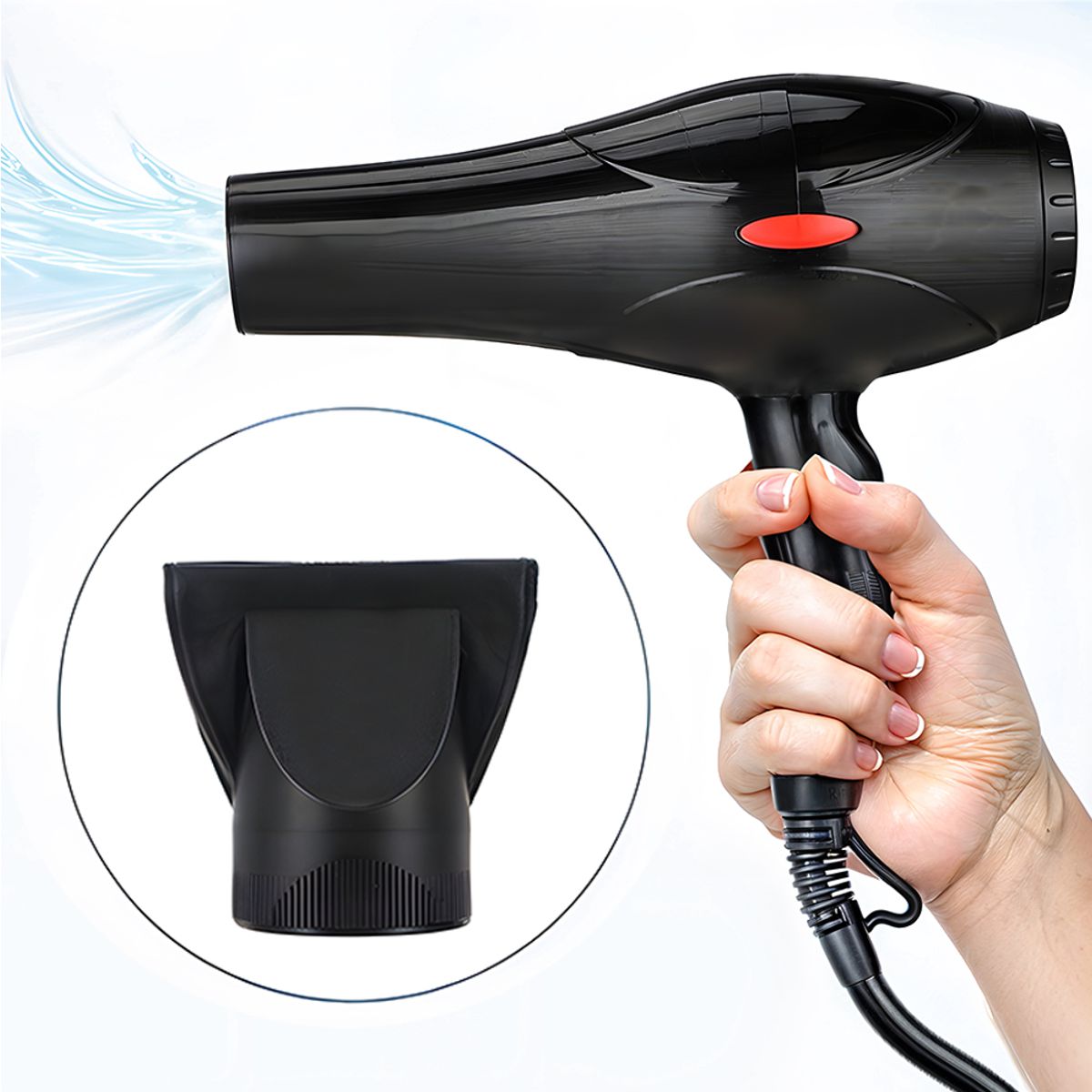Secadora de Cabello Frio o Caliente Herramienta de Peluquería Profesional para Estilizado Rápido y Seguro