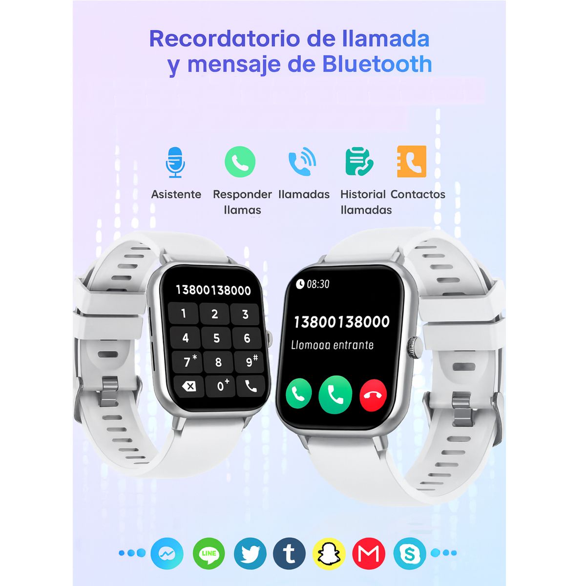 Smart Watch Fashion 2 con Pantalla Touch Sumergible Llamadas Bluetooth 100 Modos Deportivos y Batería de hasta 7 Días