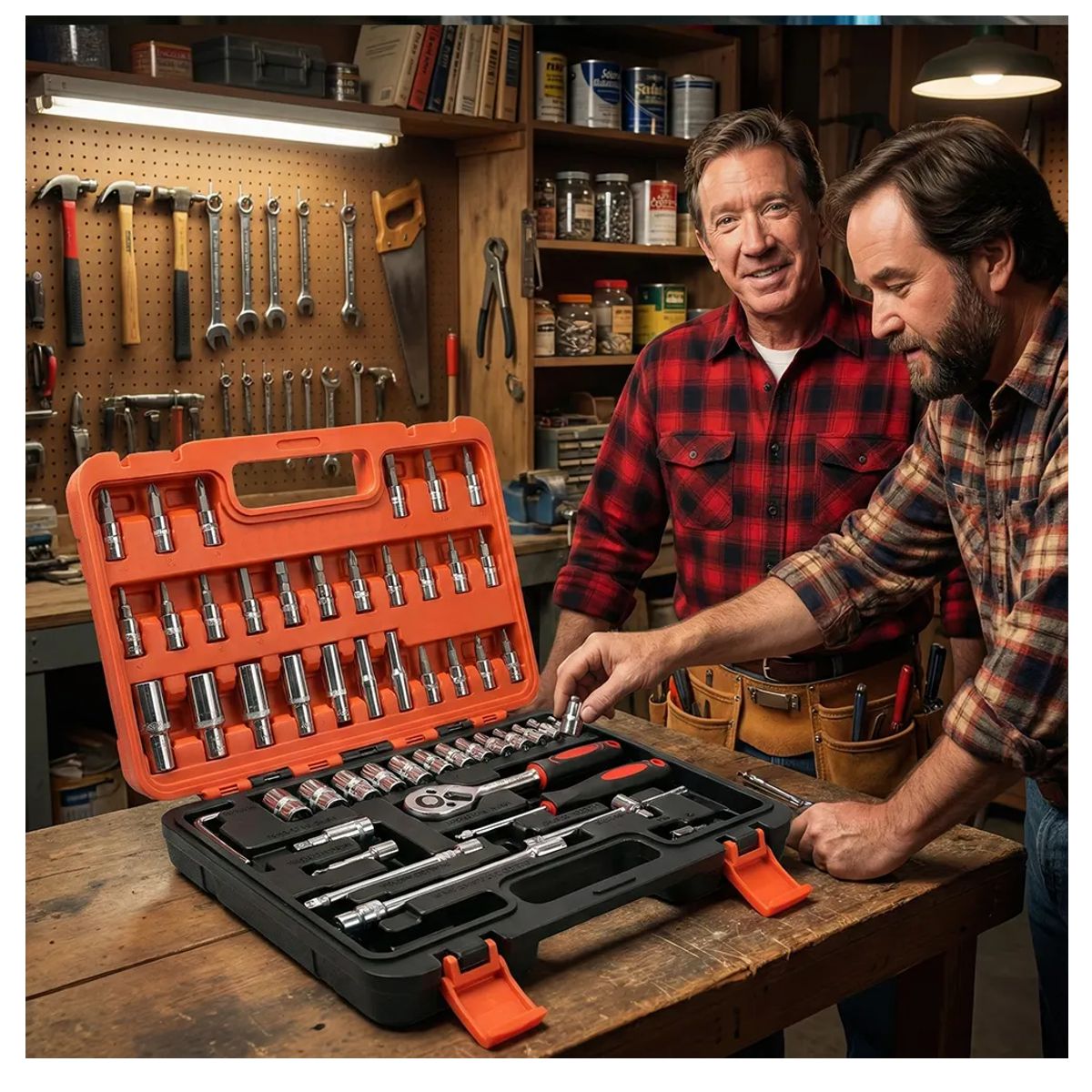 Kit de Herramientas Completo 53 Piezas con Estuche Portátil Reparaciones en Hogar, Oficina y Automóvil