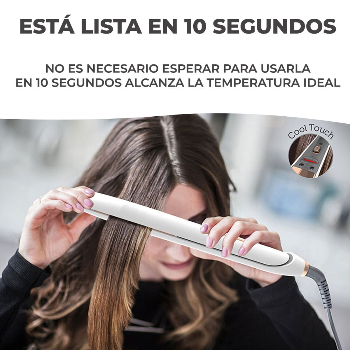 Plancha para Cabello 2 en 1 Alaciadora y Rizadora Estilo Profesional en Casa