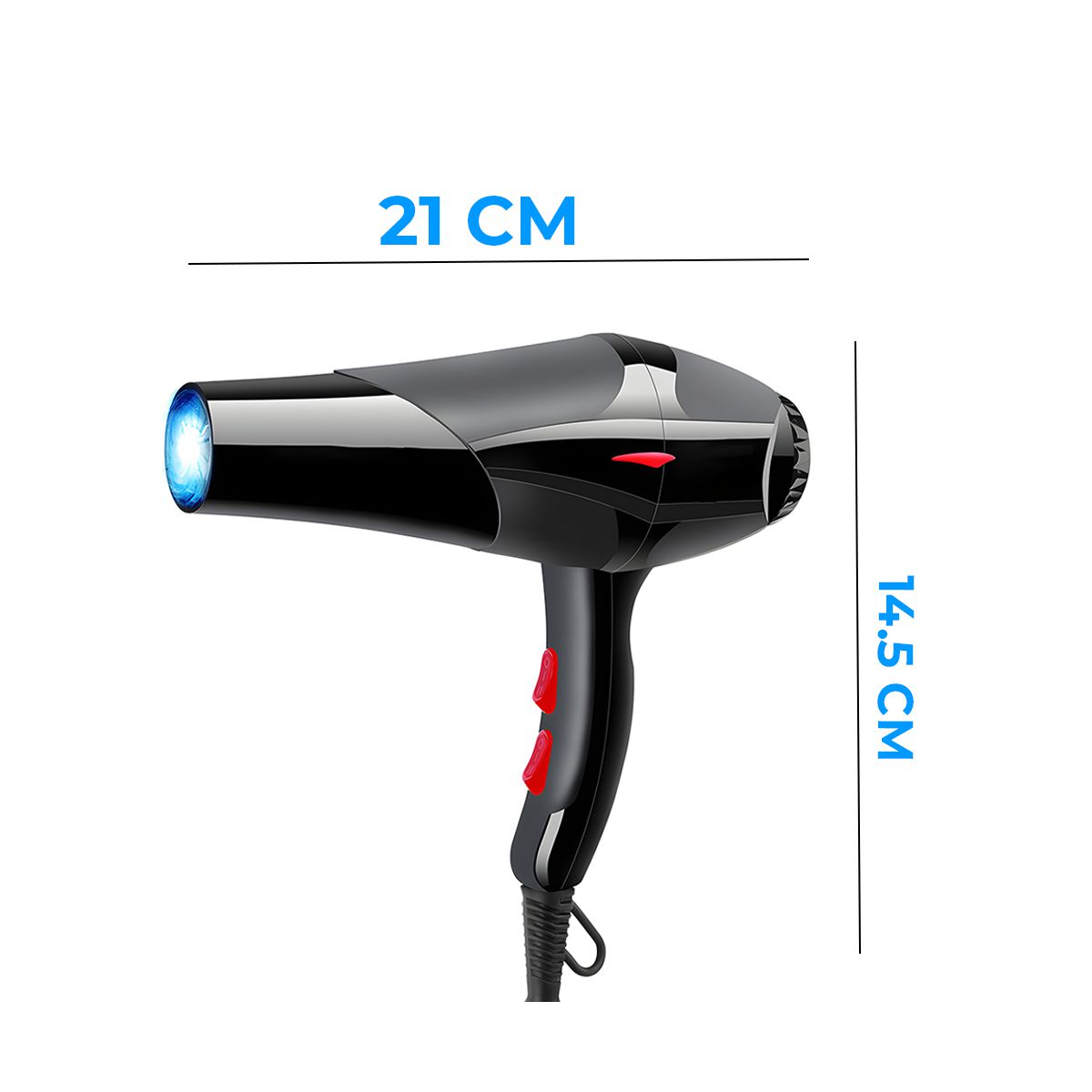 Secadora de Cabello Frio o Caliente Herramienta de Peluquería Profesional para Estilizado Rápido y Seguro