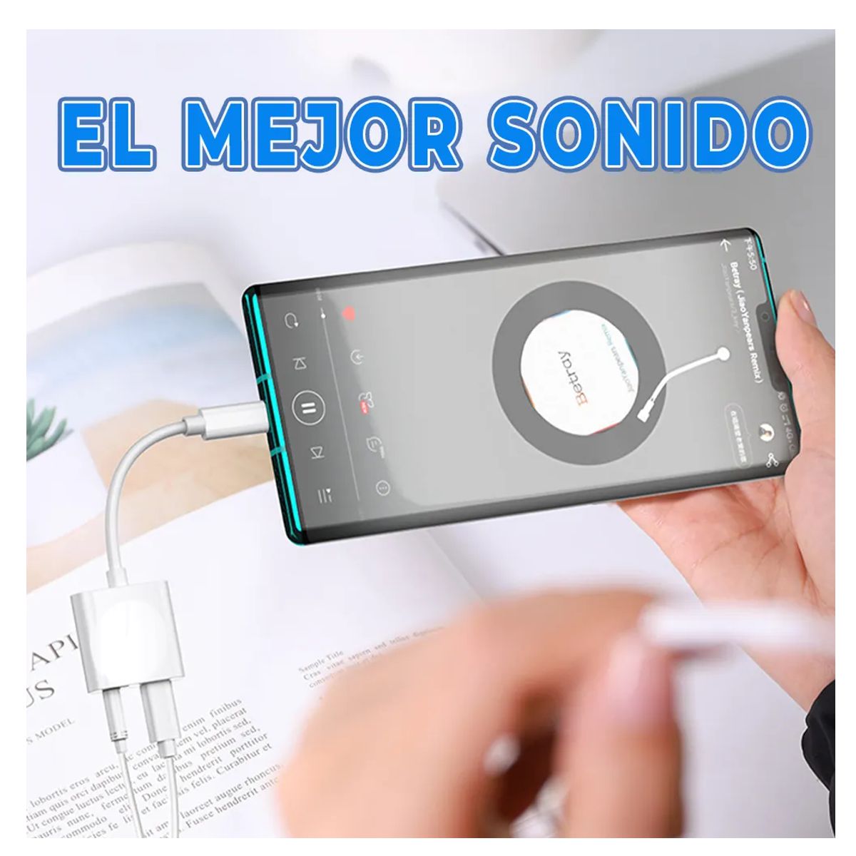 Cable Adaptador 2 en 1 Tipo C a Jack 3.5mm + Carga Simultánea  Conecta tus Audífonos y Mantén tu Smartphone Energizado