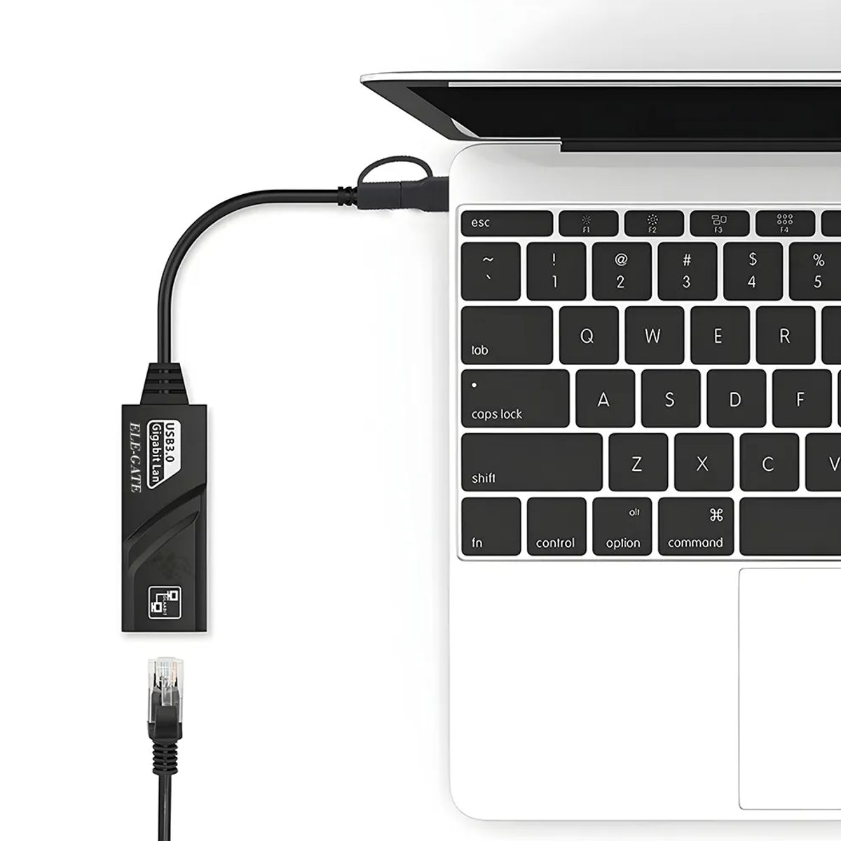 Adaptador Ethernet USB-C a Gigabit 10/100/1000 Mbps Compatible con PC, Notebook y Mac