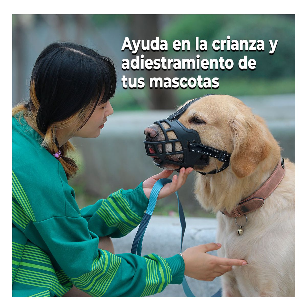 Bozal de Silicona Transpirable para Perros Grandes Control Seguro, Comodidad y Resistencia