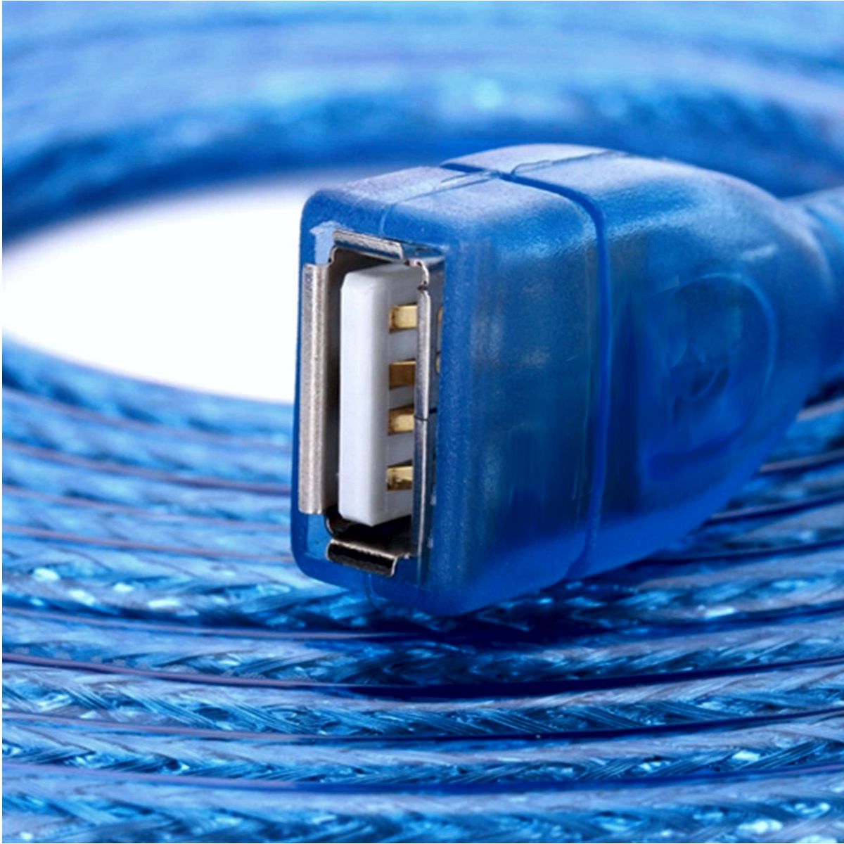 Cable de Extensión USB 2.0 Macho-Hembra de 5 Metros Conexión Estable para Datos y Periféricos