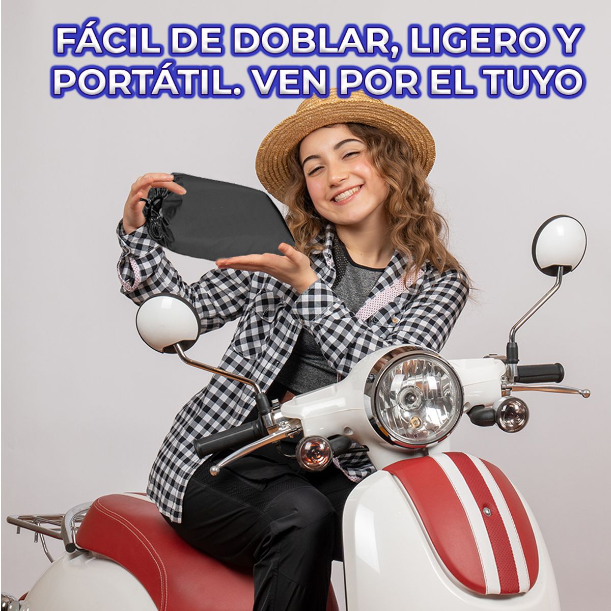 Funda Protectora Impermeable para Motos y Bicicletas Repelente UV, Talla L, Color Naranja