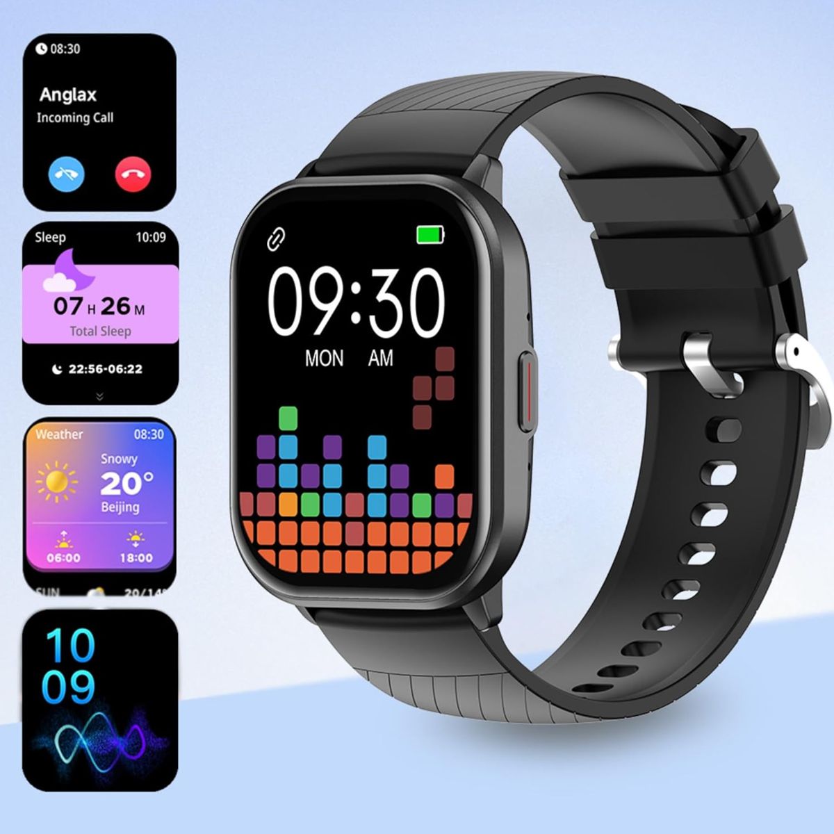 Smart Watch Fashion DE-2 con Pantalla Cuadrada HD Sumergible Llamadas Bluetooth y Carga Inalámbrica Estilo Moderno y Funcional