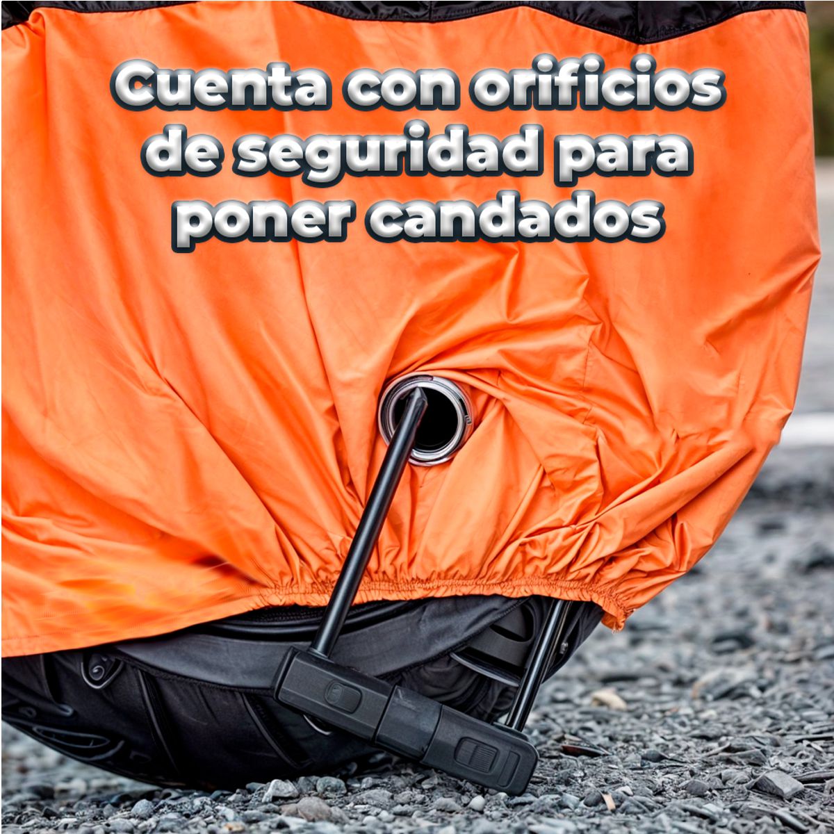 Funda Protectora Impermeable para Motos y Bicicletas Repelente UV, Talla L, Color Naranja