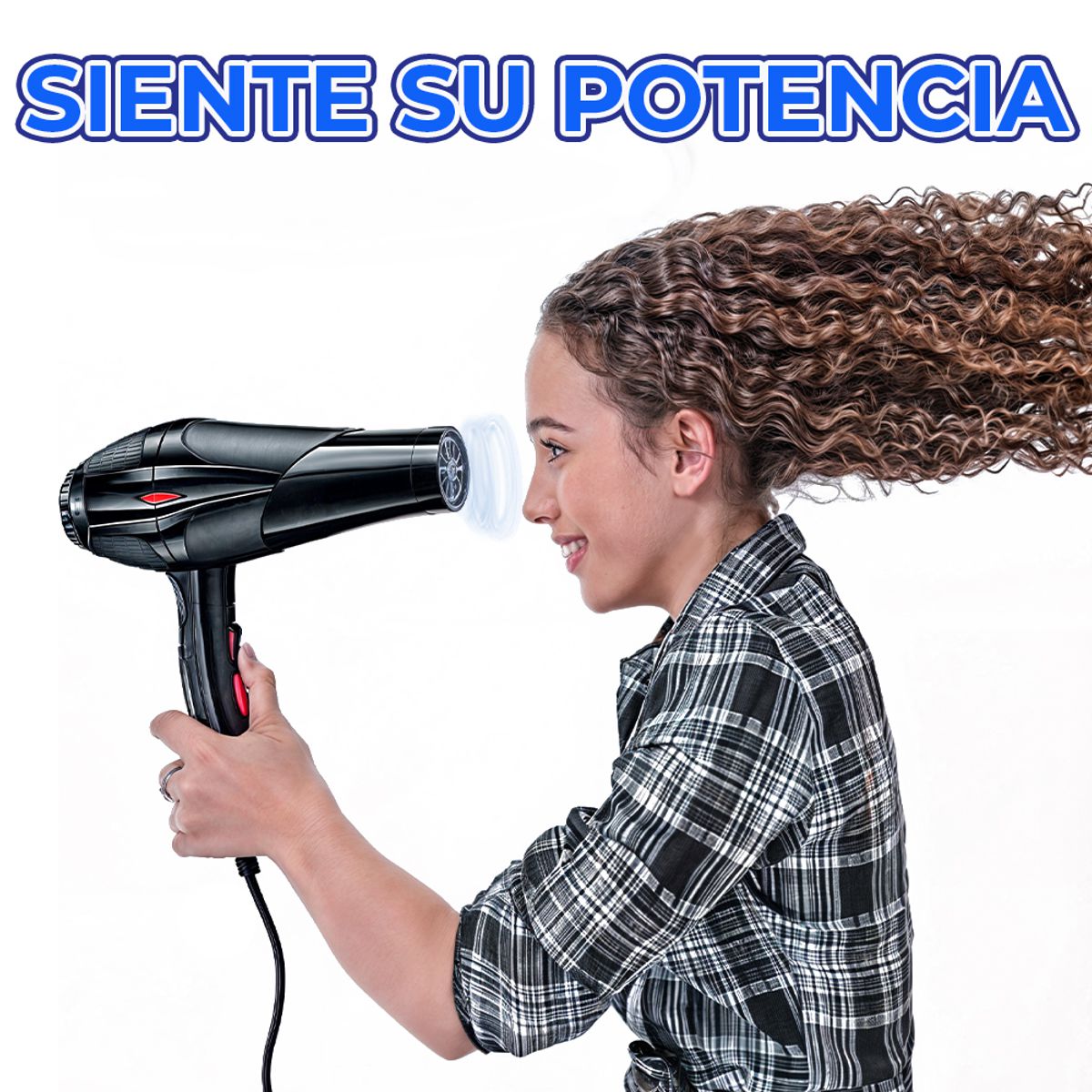 Secadora de Cabello Frio o Caliente Herramienta de Peluquería Profesional para Estilizado Rápido y Seguro