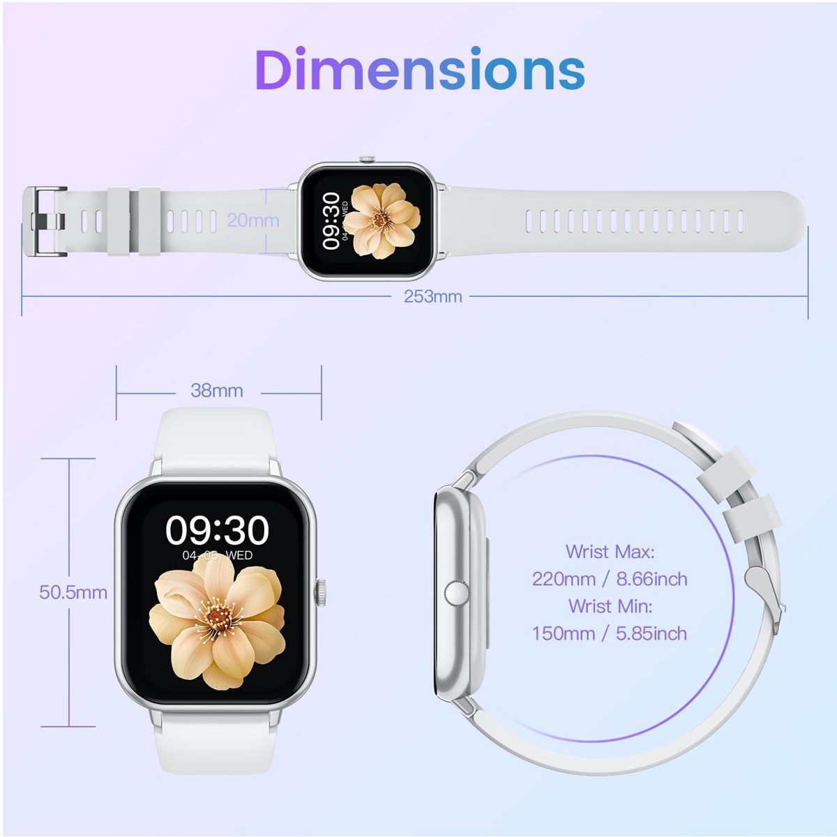 Smart Watch Fashion 2 con Pantalla Touch Sumergible Llamadas Bluetooth 100 Modos Deportivos y Batería de hasta 7 Días