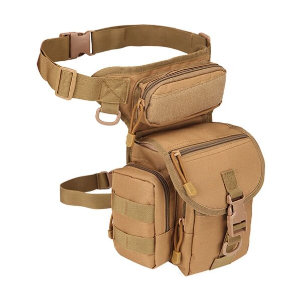 Bolsa Piernera Táctica Militar 700D Impermeable, Resistente y con Múltiples Compartimentos