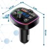 Transmisor FM Bluetooth 5.0 para Auto Con LED RGB y Carga Rápida