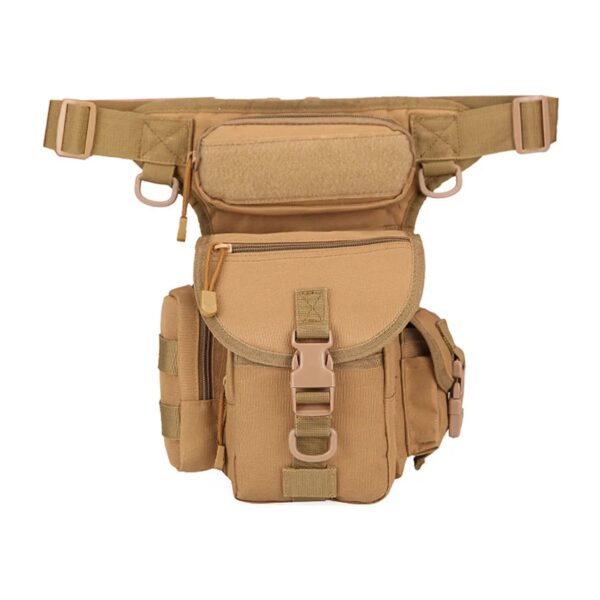 Bolsa Piernera Táctica Militar 700D Impermeable, Resistente y con Múltiples Compartimentos