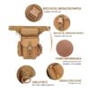 Bolsa Piernera Táctica Militar 700D Impermeable, Resistente y con Múltiples Compartimentos