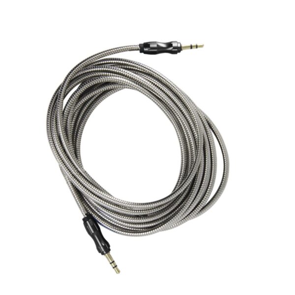 Cable de Audio 3.5 mm Metalico  3 Metros de Conexión Estéreo