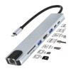 Hub USB 3.0 de Alta Velocidad  8 Puertos  Salida Tipo C - HDMI - ETHERNET