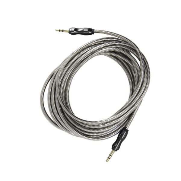 Cable de Audio 3.5 mm Metalico  3 Metros de Conexión Estéreo