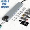 Hub USB 3.0 de Alta Velocidad  8 Puertos  Salida Tipo C - HDMI - ETHERNET