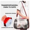 Transportadora Bolsa para Mascota Tipo Arco Viaje Seguro y Cómodo para Perros y Gatos