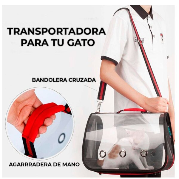 Transportadora Bolsa para Mascota Tipo Arco Viaje Seguro y Cómodo para Perros y Gatos